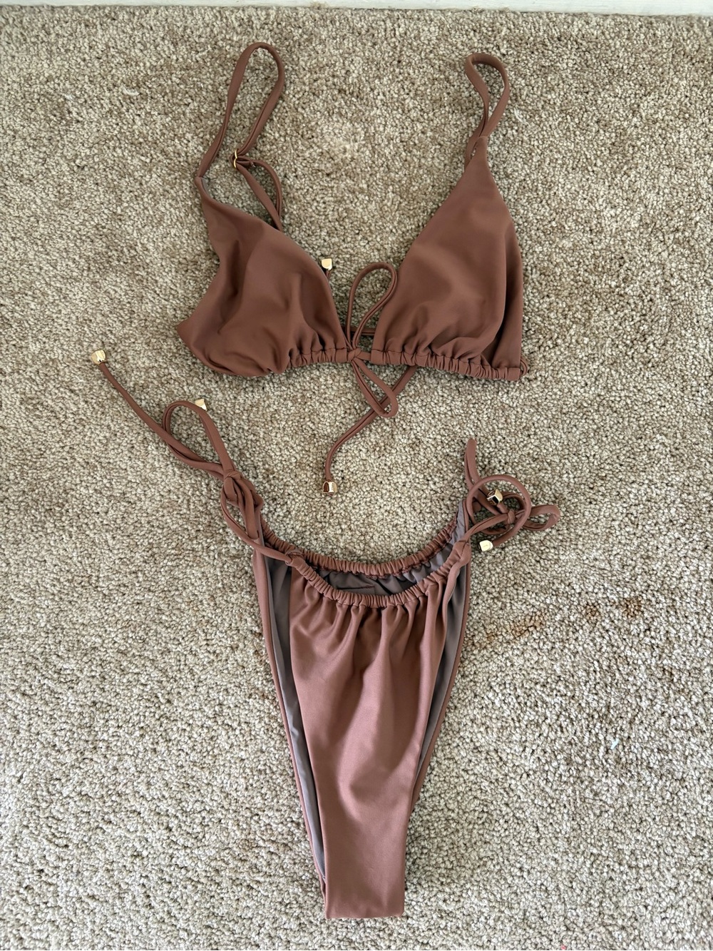 Blackbough Liv String Bikini in Brown , Size M/L